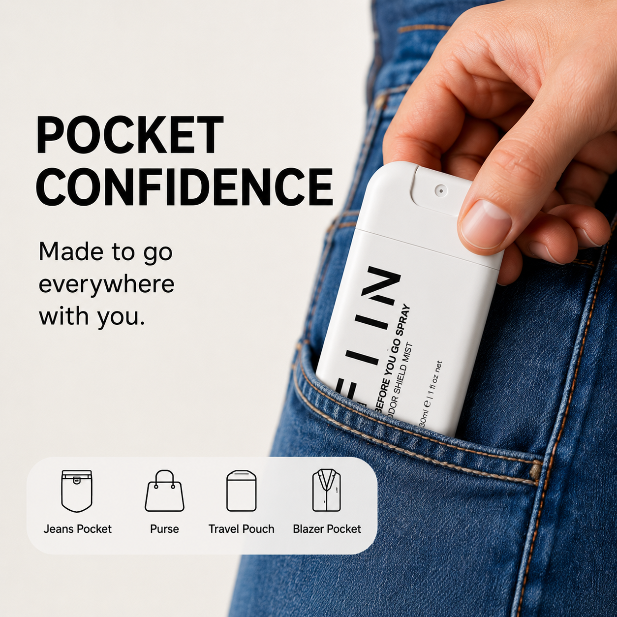 FIIN Before You Go Spray — White (30ml) | Odor Shield Mist