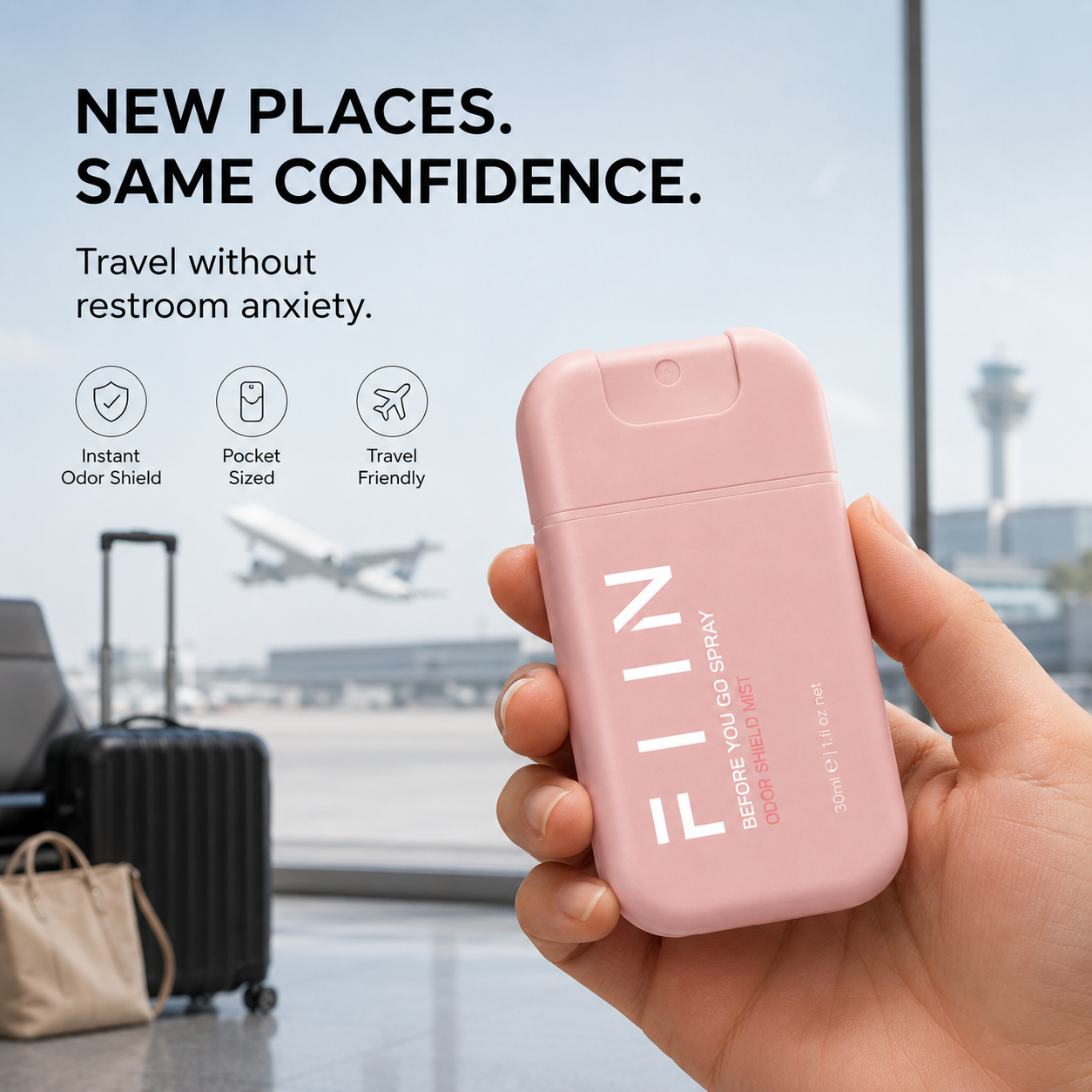 FIIN Before You Go Spray — Pink (30ml) | Odor Shield Mist