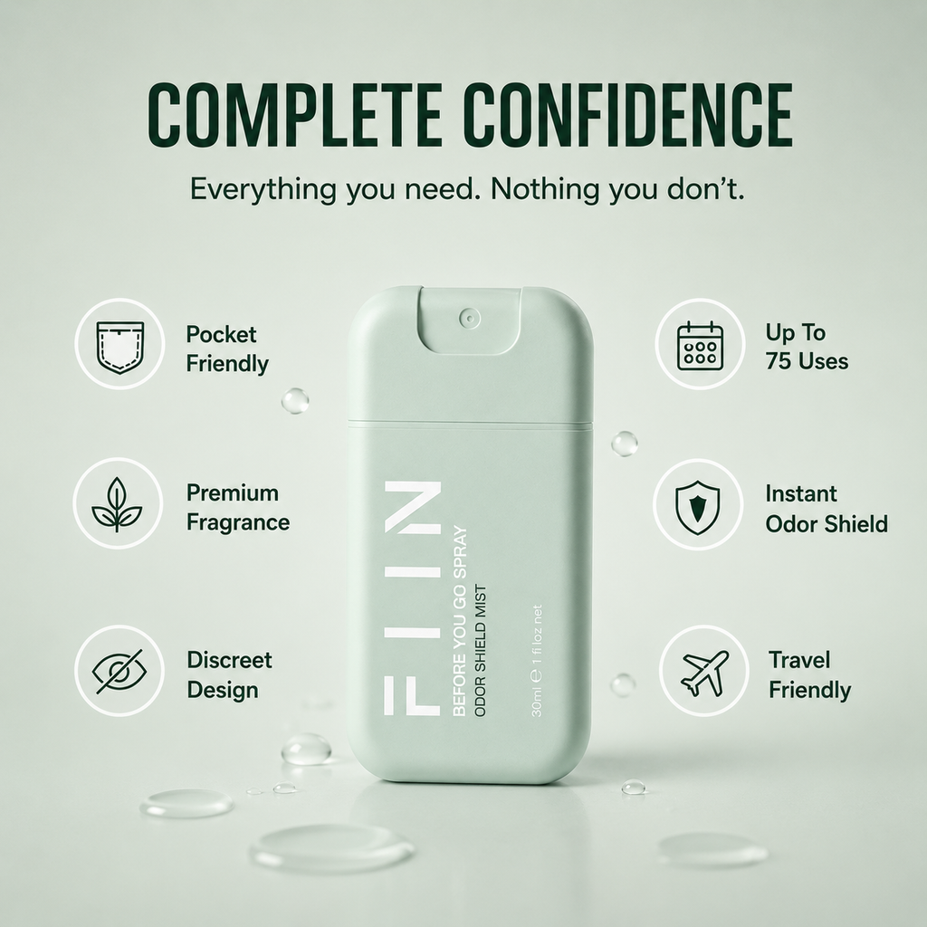 FIIN Before You Go Spray — Sage Green (30ml) | Odor Shield Mist