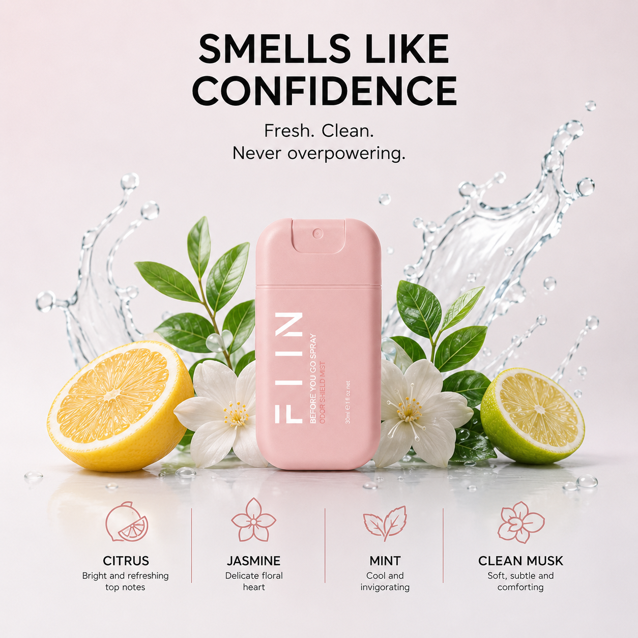 FIIN Before You Go Spray — Pink (30ml) | Odor Shield Mist