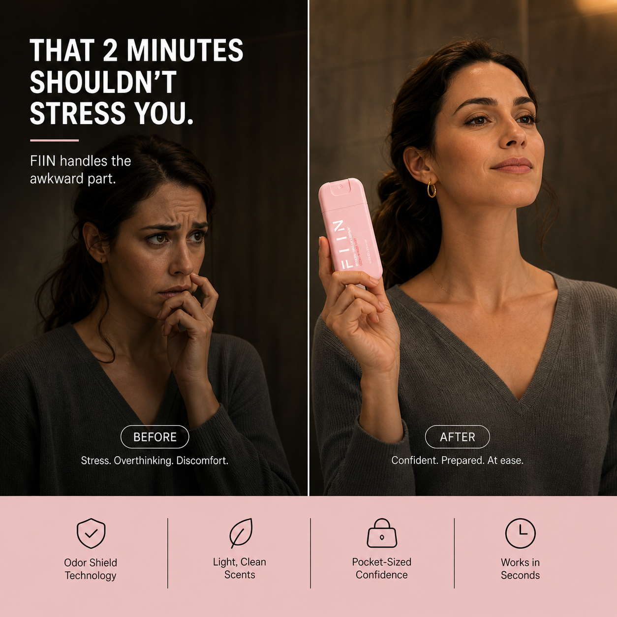 FIIN Before You Go Spray — Pink (30ml) | Odor Shield Mist